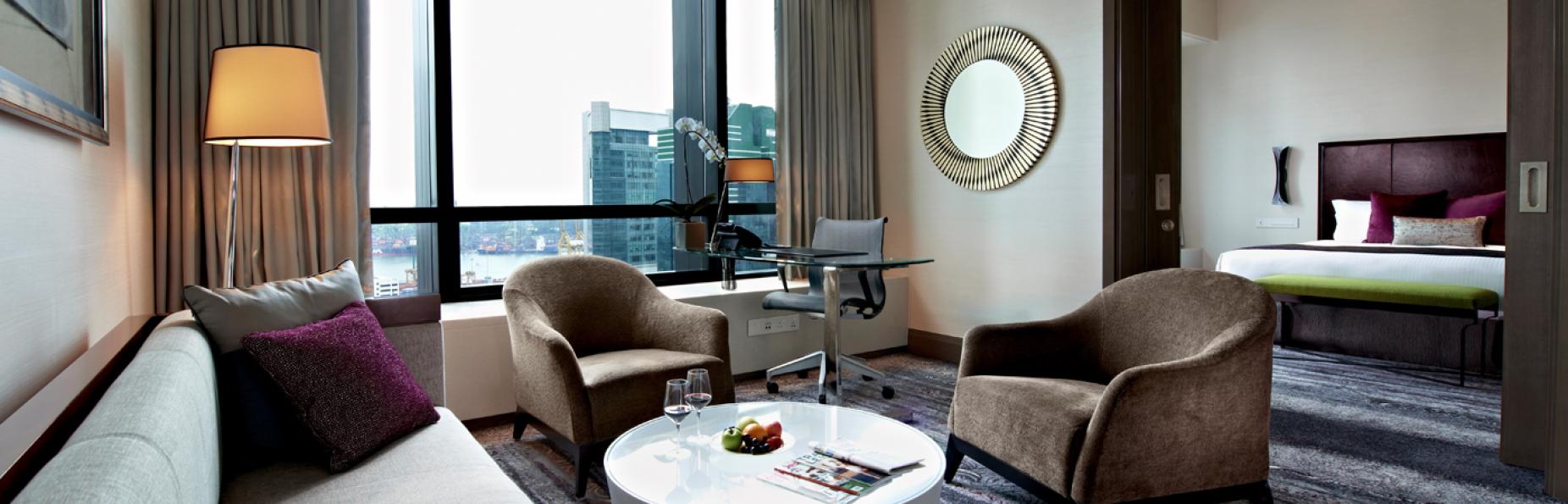 spacious hotel suite