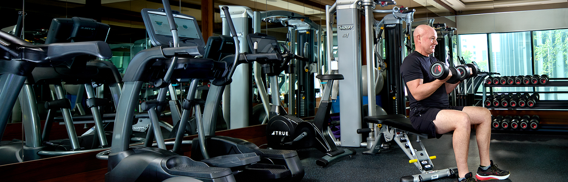 gym with state-of-the-art equipment